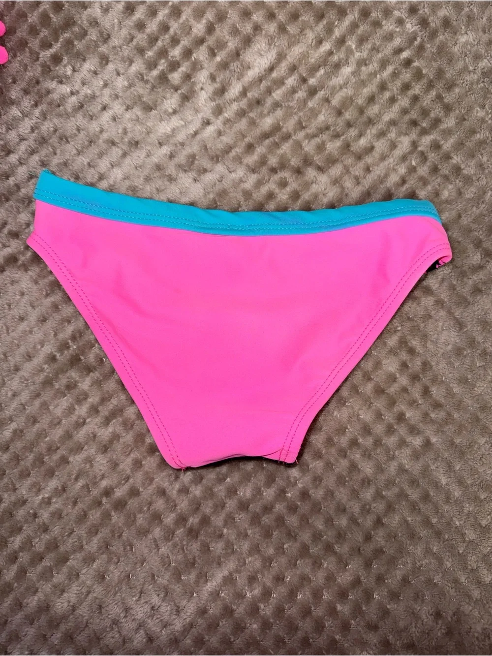 Big Chill Girls' Palm Print Bikini - Pink, Orange & Turquoise